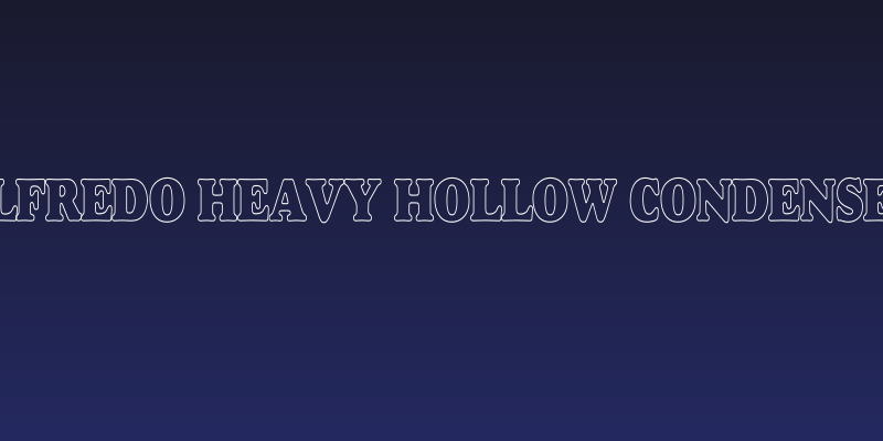Alfredo Heavy Hollow Condensed Social Header