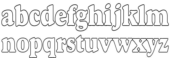 Alfredo Heavy Hollow Condensed Font LOWERCASE