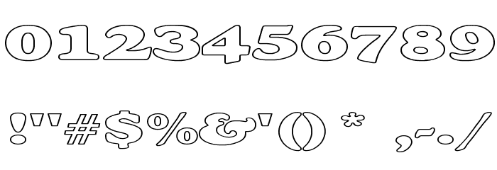 Alfredo Heavy Hollow Expanded Font OTHER CHARS