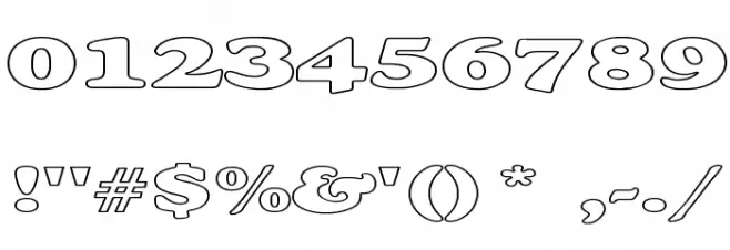 Alfredo Heavy Hollow Expanded Font OTHER CHARS