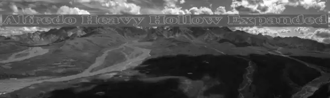 Alfredo Heavy Hollow Expanded Font examples