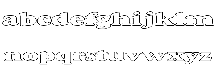 Alfredo Heavy Hollow Expanded Font LOWERCASE