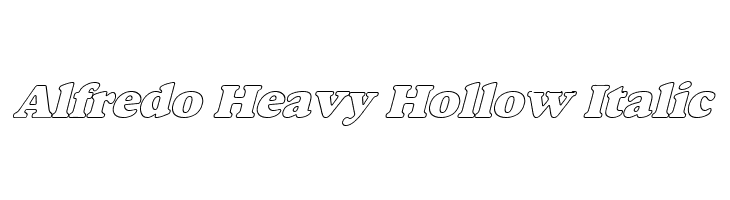 Alfredo Heavy Hollow Italic Fonte