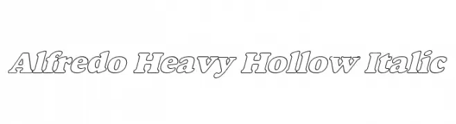 Alfredo Heavy Hollow Italic  Descarca Fonturi Gratis