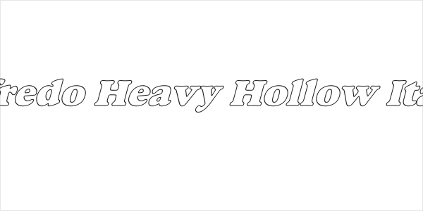 Alfredo Heavy Hollow Italic Logo