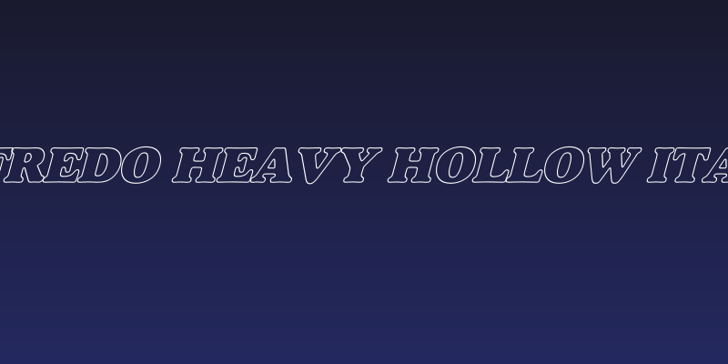 Alfredo Heavy Hollow Italic Social Header
