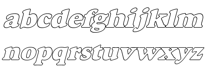 Alfredo Heavy Hollow Italic Font LOWERCASE