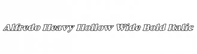 Alfredo Heavy Hollow Wide Bold Italic  Descarca Fonturi Gratis