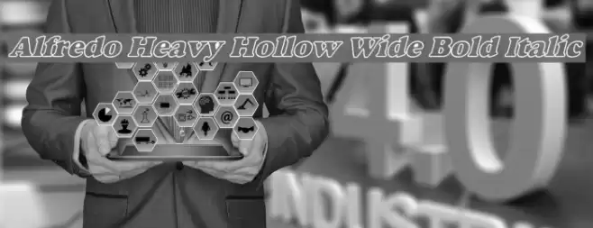 Alfredo Heavy Hollow Wide Bold Italic Font examples