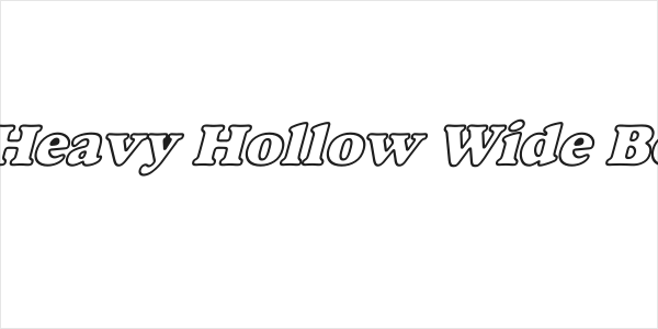 Alfredo Heavy Hollow Wide Bold Italic Logo
