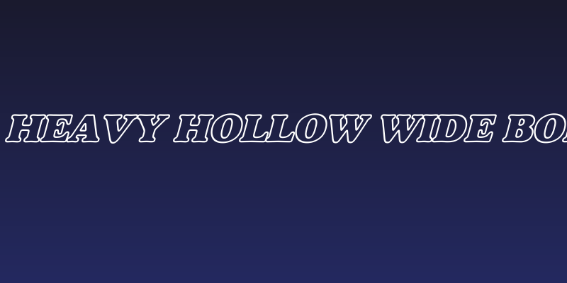 Alfredo Heavy Hollow Wide Bold Italic Social Header
