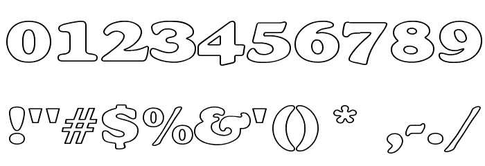 Alfredo Heavy Hollow Wide Font OTHER CHARS