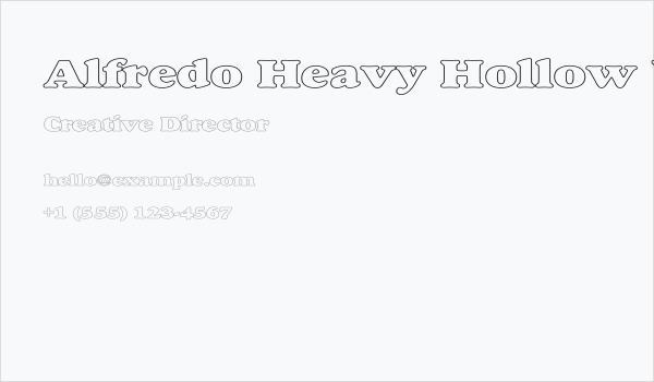 Alfredo Heavy Hollow Wide Business Card