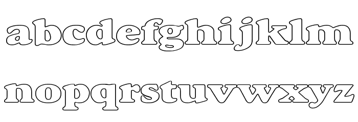 Alfredo Heavy Hollow Wide Font LOWERCASE