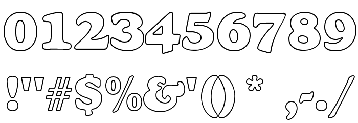 Alfredo Heavy Hollow Font OTHER CHARS