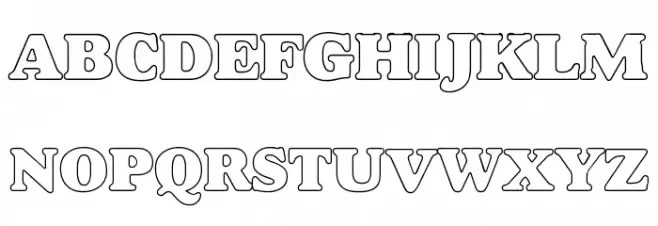Alfredo Heavy Hollow Schriftart Groß
