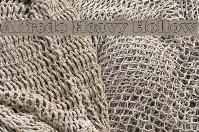 Alfredo Heavy Hollow Font examples