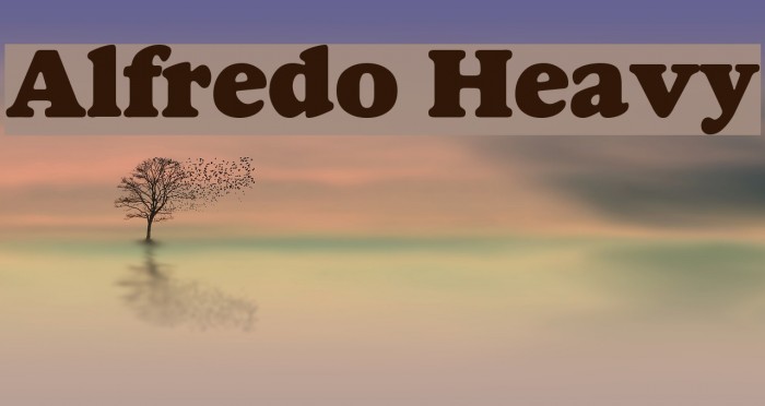 Alfredo Heavy Font examples