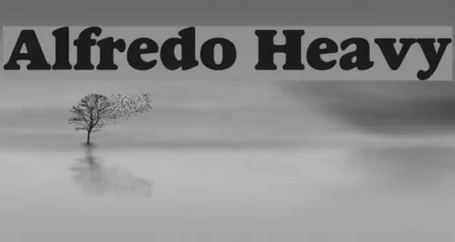 Alfredo Heavy Fonte examples