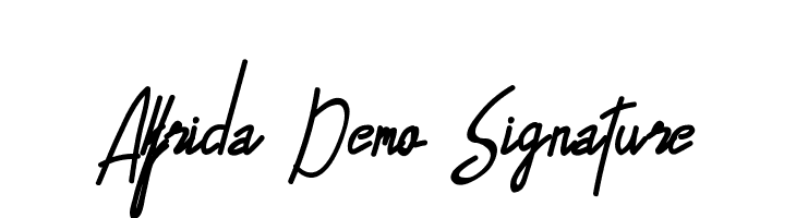 Alfrida Demo Signature  font caratteri gratis