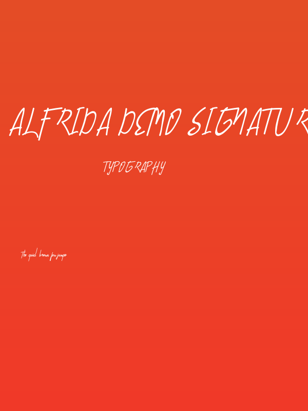 Alfrida Demo Signature Poster