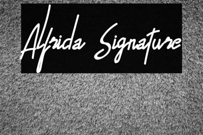 Alfrida Signature Font examples