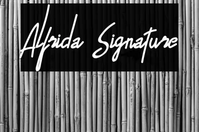 Alfrida Signature Font examples