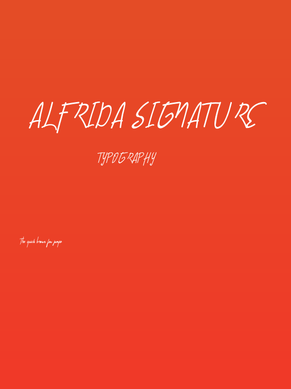 Alfrida Signature Poster