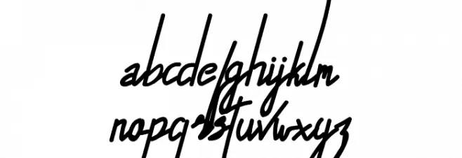 Alfrida Signature Caratteri MINUSCOLO