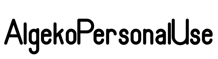 Algeko Personal Use  Frei Schriftart Herunterladen