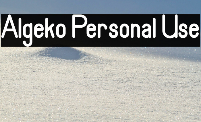 Algeko Personal Use Example 2