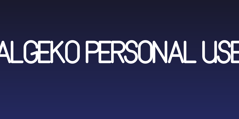 Algeko Personal Use Social Header