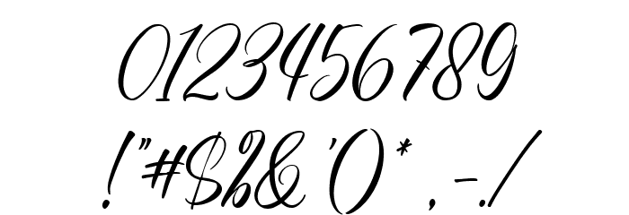 Algeline Regular Font OTHER CHARS