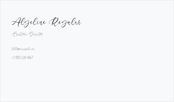 Algeline Regular Business Card