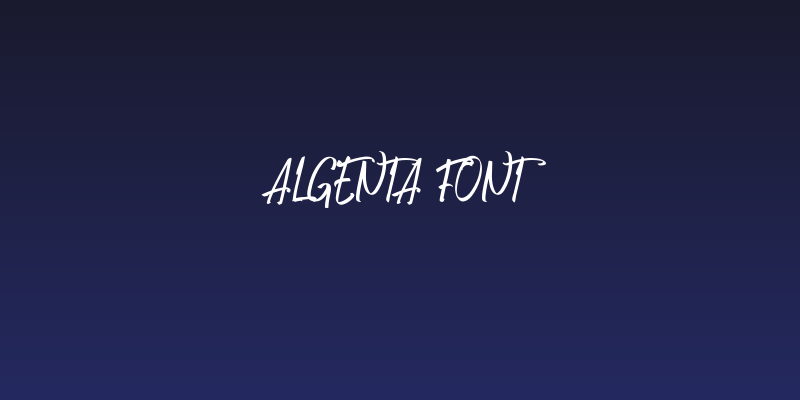 Algenta Font Social Header