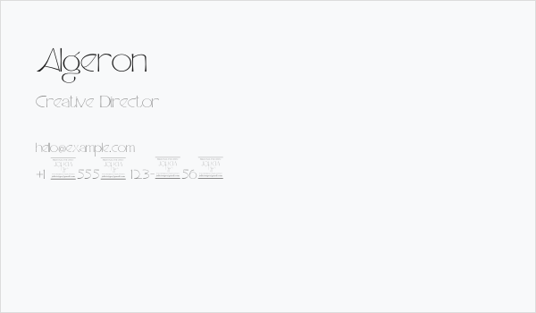 Algeron Business Card