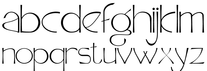 Algeron Font LOWERCASE