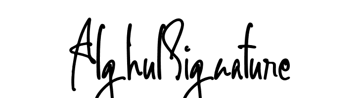 Alghul Signature  font caratteri gratis