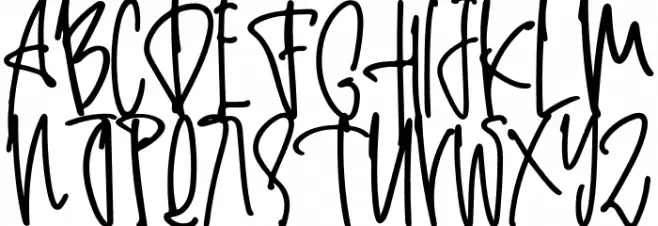 Alghul Signature フォント 大文字