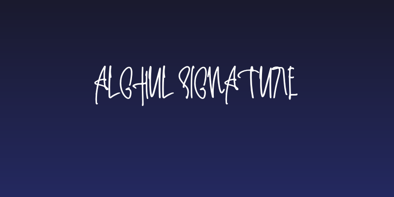 Alghul Signature Social Header