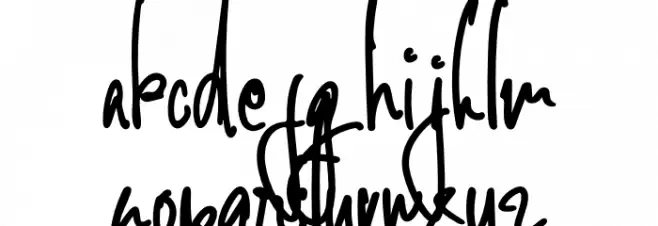 Alghul Signature Font LOWERCASE