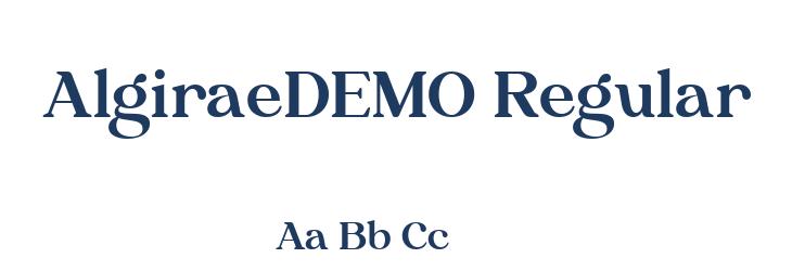 AlgiraeDEMO Regular Font Preview
