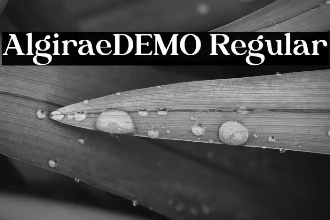 AlgiraeDEMO Regular Font examples