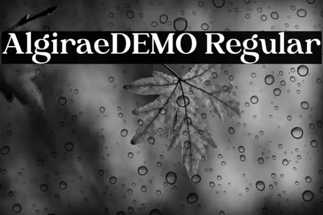 AlgiraeDEMO Regular Font examples