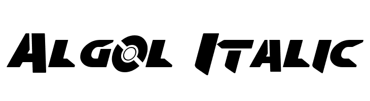 Algol Italic Font