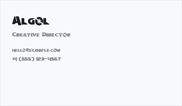 Algol Business Card