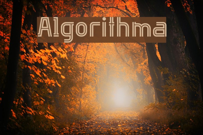 Algorithma Font examples