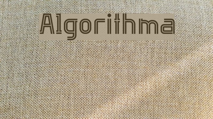 Algorithma Font examples