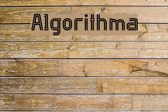 Algorithma Font examples