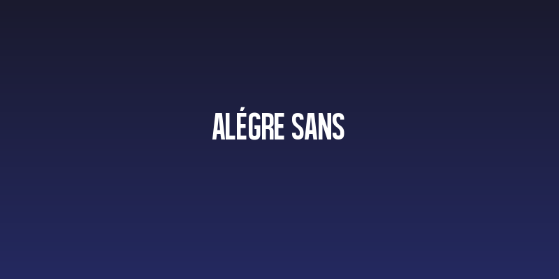 Alégre Sans Social Header
